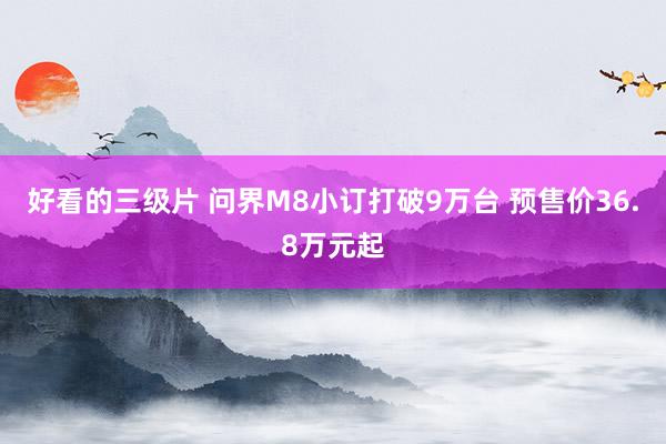 好看的三级片 问界M8小订打破9万台 预售价36.8万元起