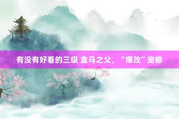有没有好看的三级 盒马之父，“爆改”宠粮